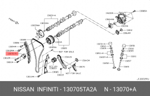 Nissan Натяжитель цепи ГРМ 13070-5TA2A NISSAN INFINITI