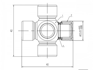 Крестовина рулевого кардана 15x40 ST1540 SAT