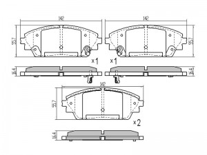 Mazda 3 13- колодки передние STBHY13328ZA SAT