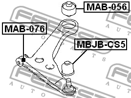 Сайлентблок переднего рычага задний MAB-056 FEBEST