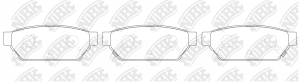 Mitsubishi Lancer до 03г, Carisma 95-99, Colt до 96 задние дисковые PN3314 NIBK
