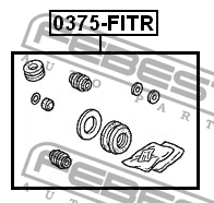 Honda Fit ремкомплект суппорта заднего 0375-FITR FEBEST