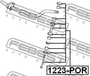 Hyundai Porter/Porter II/BongoIII 2wd перед/Sorento02-03 зад стойка стабилизатор 1223-POR FEBEST