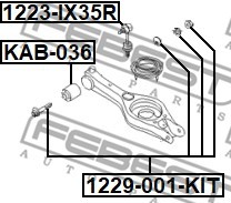 Болт с эксцентриком ремкомплект 1229-001-KIT FEBEST
