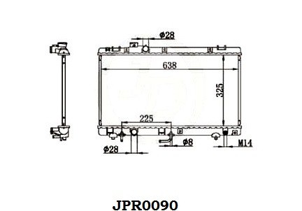 Toyota Raum Радиатор двигателя основной JPR0090 JUST DRIVE