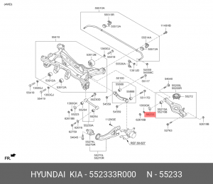 Kia Ceed 12 - шайба развального рычага 552333R000 HYUNDAI KIA