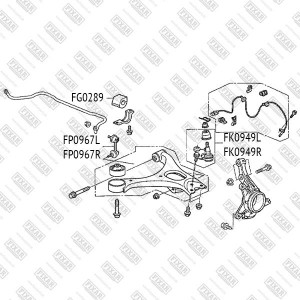 Honda Civic FD 06гг втулка переднего стабилизатора FG0289 FIXAR