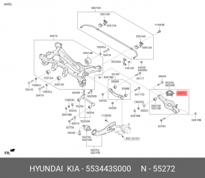 Демпфер 553443S000 HYUNDAI KIA