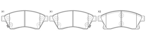 Opel Astra J, Mokka, Zafira C 16" колодки передние дисковые FP1467 FIT