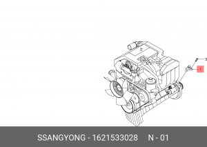 Датчик положения коленвала 1621533028 SSANG YONG