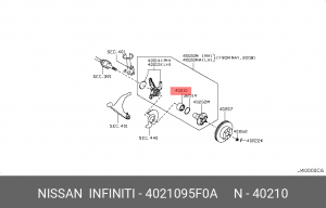 Nissan Almera Classik, N16, Sunny B15, AD Y11 подшипник переденй ступицы  40*74* 4021095F0A NISSAN INFINITI