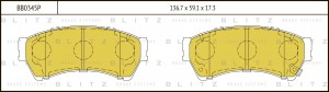 Mazda 6 GH 1.8-2.5 колодки тормозные передние 07-13 BB0345P BLITZ