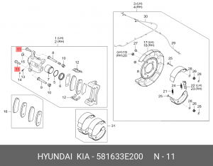 Hyundai Solaris/Rio 12-/ix35 болт суппорта 581633E200 HYUNDAI KIA