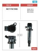 TOYOTA катушка зажигания 1KRFE, 1ZZFE, 1ZZFBE, 3ZZFE IGC104A YEC