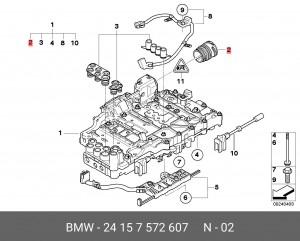 BMW X1 втулка коробки автомат 24 15 7 572 607 BMW
