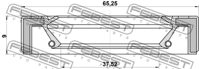 Mazda CX-7 сальник раздатки 95GAY-39650909R FEBEST