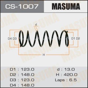 Пружина подвески (Пружина подвески MASUMA  front IPSUM/ CXM10/SXM15) CS-1007 MASUMA