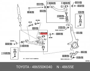 Toyota Hilux сайлентблок переднего нижнего рычага  задний 48655-0K040 TOYOTA