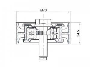Toyota Avensis, Corolla, Rav4 ролик обводной приводного ремня 70*17*26 Lancer 10 ST1341A005 SAT