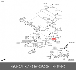 Hyundai IX35/Kia Sportage 2WD/i40/YF 10- Болт развала в развальный рычаг  VIN 546403R000 HYUNDAI KIA