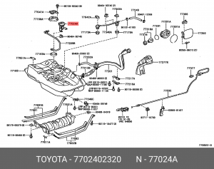 ФИЛЬТР ТОПЛИВНЫЙ 77024-02320 TOYOTA