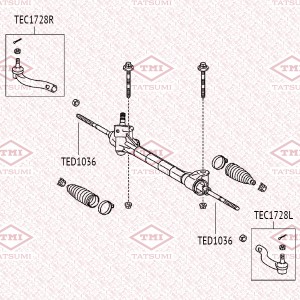 Toyota RAV 4 06-12- наконечник рулевой правый TEC1728R TATSUMI
