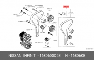 Nissan Terrano комплект ГРМ оригинал 1680600Q2E NISSAN INFINITI