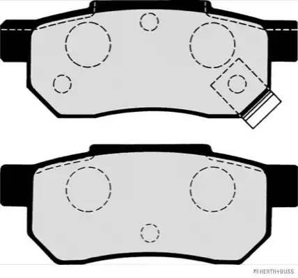 Honda Fit, Jazz GD1-3 01-07, 07-, Civic 91-05, Rover 400, 45 колодка задняя диск J3614004 H B JAKOPARTS NIPPARTS