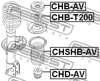Chevrolet Aveo04-11 Пыльник передн амортизатора CHSHB-AV FEBEST