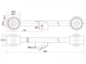 Honda HRV тяга задняя продольная нижняя правая ST52370S2H000 SAT