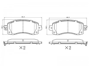Subaru Impreza, XV, Forester SK 2017- колодки тормозные передние ST280072 SAT
