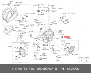 Hyundai Solaris 17- сальник привода левый АКПП 4524526210 HYUNDAI KIA