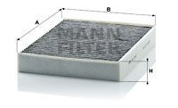 VW Touareg II 10- фильтр салона уголь CUK2847 MANN FILTER