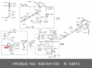 Hyundai Terracan втулка стабилизатора переднего D31 54816H1100 HYUNDAI KIA