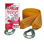 Трос буксировочный 6 т. 4.5 м 2 крюка 411040053 FELIX