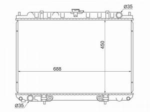 NISSAN RNESSA / PRESAGE  радиатор охлаждения SGNS000512 SAT