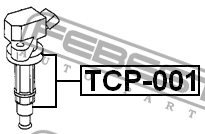 Totota наконечник катушки зажигания TCP-001 FEBEST
