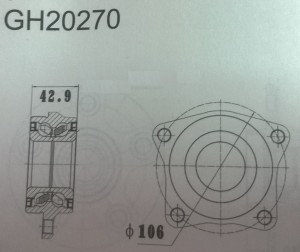 Mitsubishi Chariot Grandis 97-00 - ступица передняя в сборе без ABS GH20270 GMB