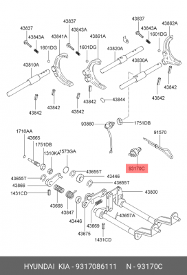 Hyundai Porter Датчик скорости (нейтральной передачи) 9317086111 HYUNDAI KIA