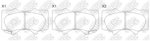 Mitsubishi Pajero IV, LC Prado 150 колодки тормозные передние PN1482 NIBK