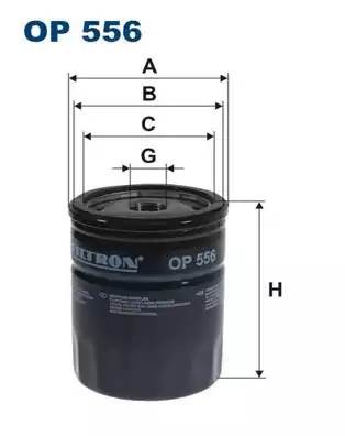 BMW E12, E30, E21, E28 1.5-2.5 -92 Фильтр масляный OP556 FILTRON