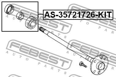 TOYOTA сальник задней полуоси AS-35721726-KIT FEBEST