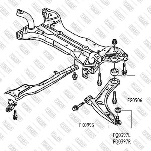 MITSUBISHI ASX, Colt 04-, Outlender XL, NEW 12-, Lancer 10 с\блок переднего рыча FG0506 FIXAR