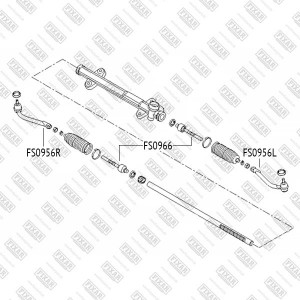 Hyundai ElantraHD 06-11/I30 06-12/Ceed 06-12/Cerato09-11 наконечник рулев лев FS0956L FIXAR