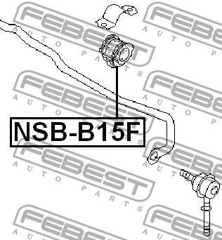 Nissan Bluebird втулка переднего стабилизатора NSB-B15F FEBEST