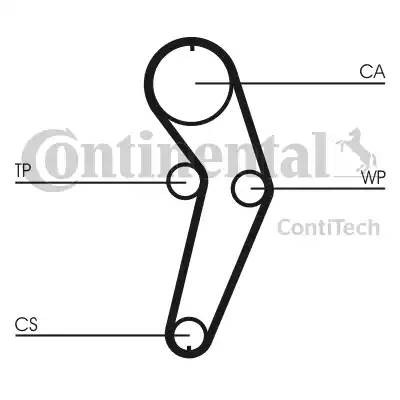 Renault Logan, Clio 1,4-1,6L 8V ремень ГРМ CT-988 CONTITECH