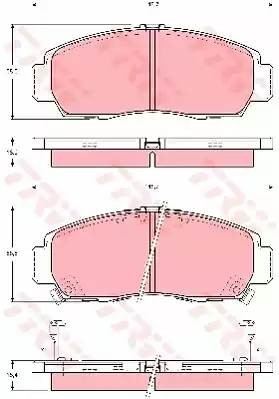 Honda Civic 05-11 12-  FB Седан, Accord VII 03- колодки тормозные передние GDB3240 TRW