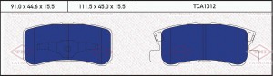 Mitsubishi ASX -12, Outlander XL, Pajero II, III, IV 00-, Peugeot 4007 колодки з TCA1012 TATSUMI