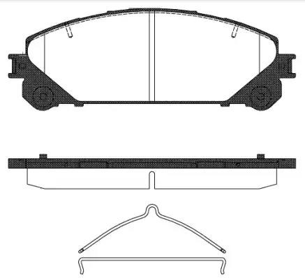 Lexus RX270\350\450H 09-, NX 14-, Toyota Highlander 08-14- тормозные колодки пер 1312.00 REMSA