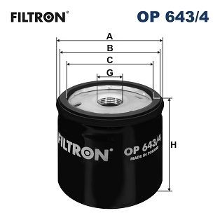 Renault, Nissan фильтр масляный 1.5 ДИЗЕЛЬ OP 643/4 FILTRON